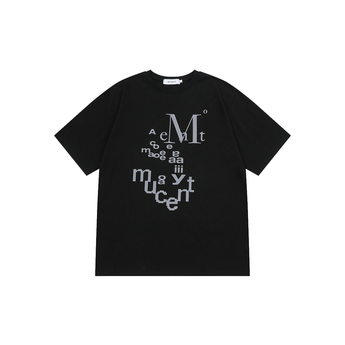 무센트 뫼비우스 레터링 반팔 티 남녀공용 블랙(MUCENT Mobius Lettering Half T Unisex Black) - 3