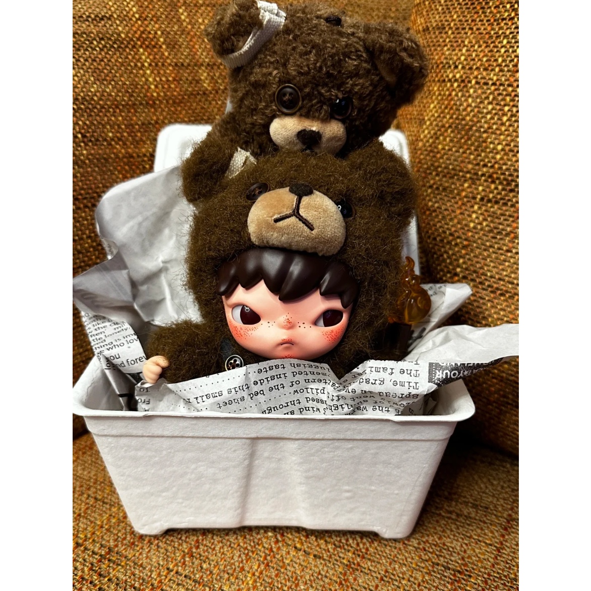 Pop Mart Hirono Living Wild-Fight For Joy Plush Doll 착용 스타일 - 2
