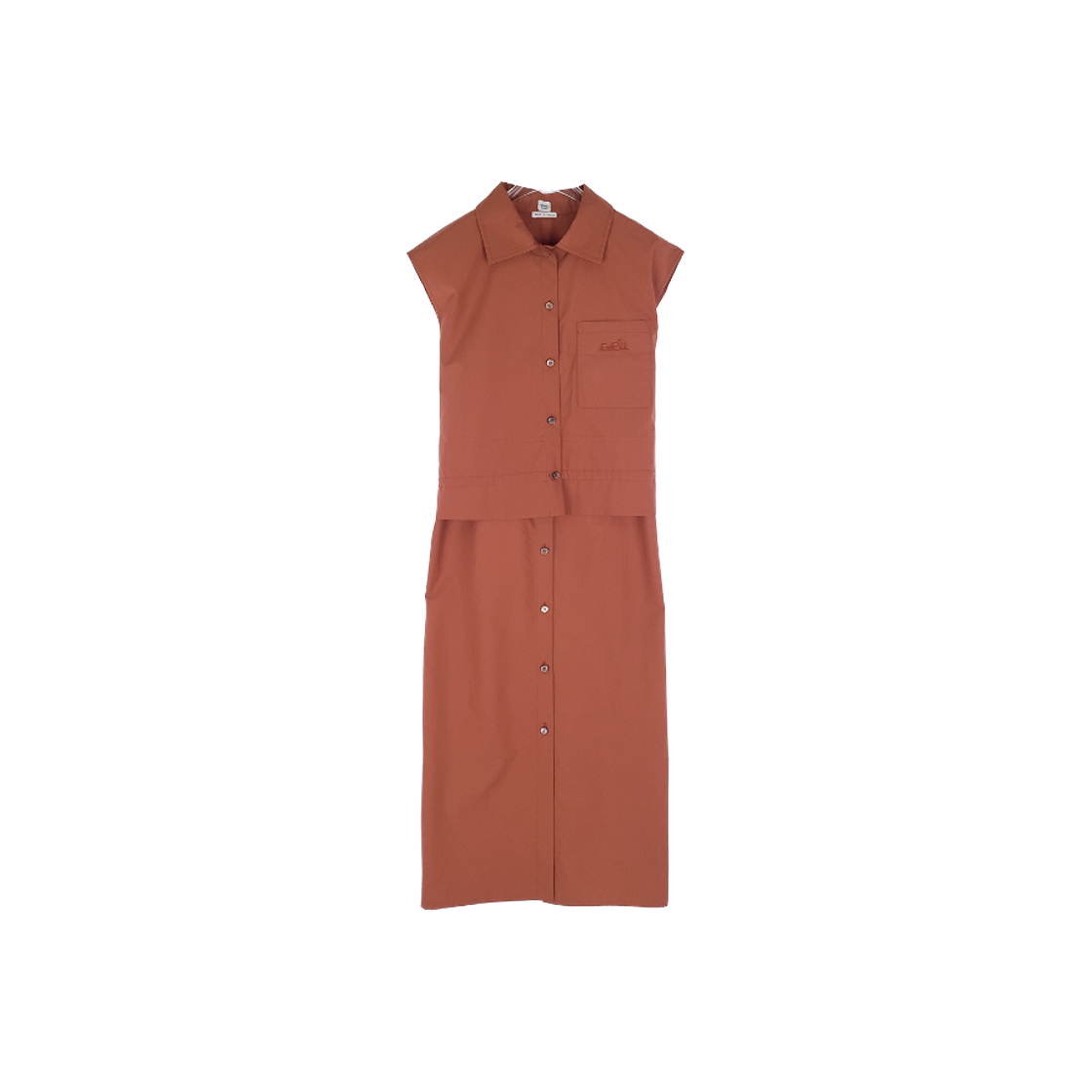 에르메스 스톰 플랩 장식 드레스 38 마론타르(Hermes Storm Flap Detail Dress Size 38 Marron Terre) - 1