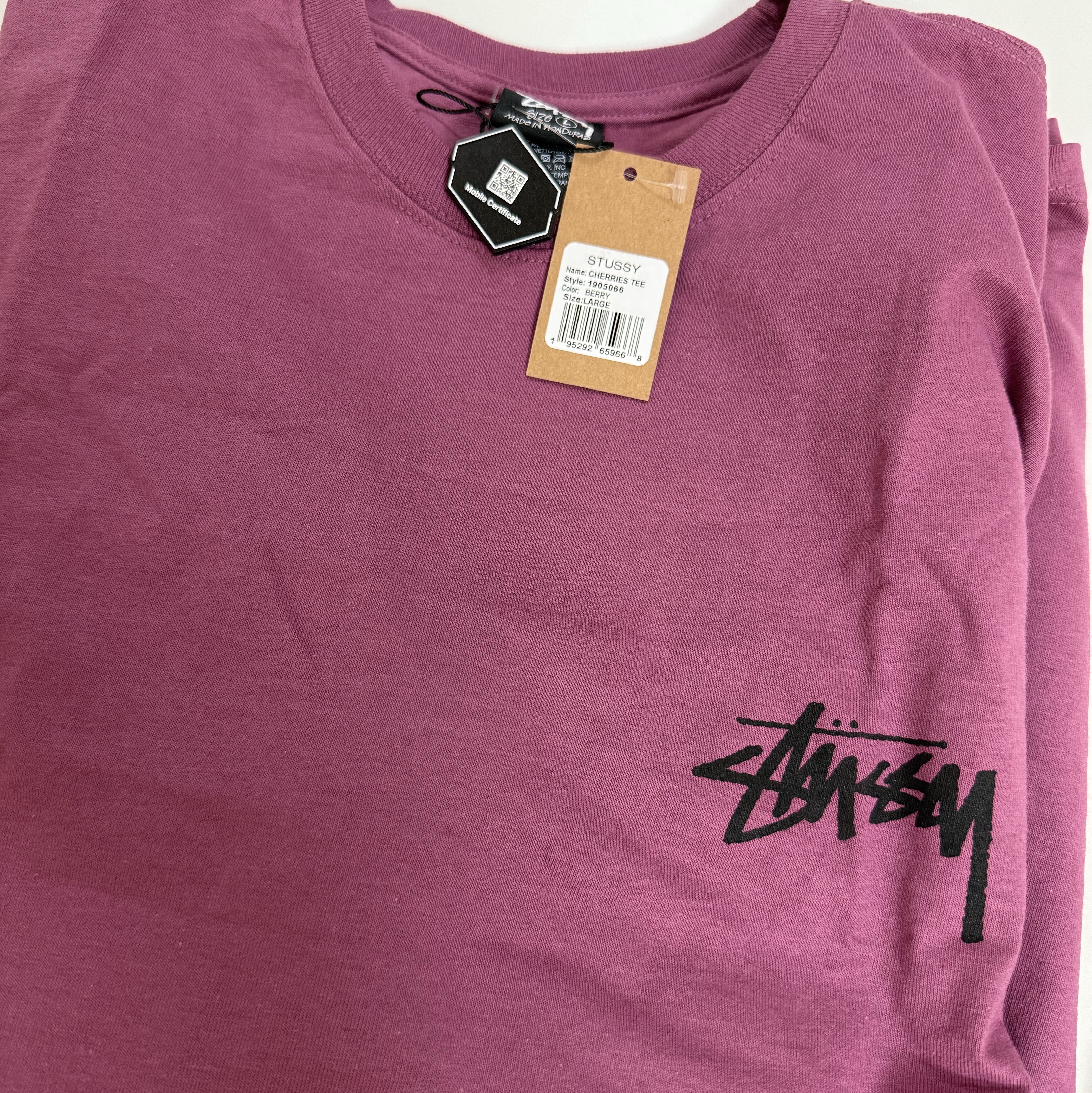 Stussy Cherries T-Shirt Berry 착용 스타일