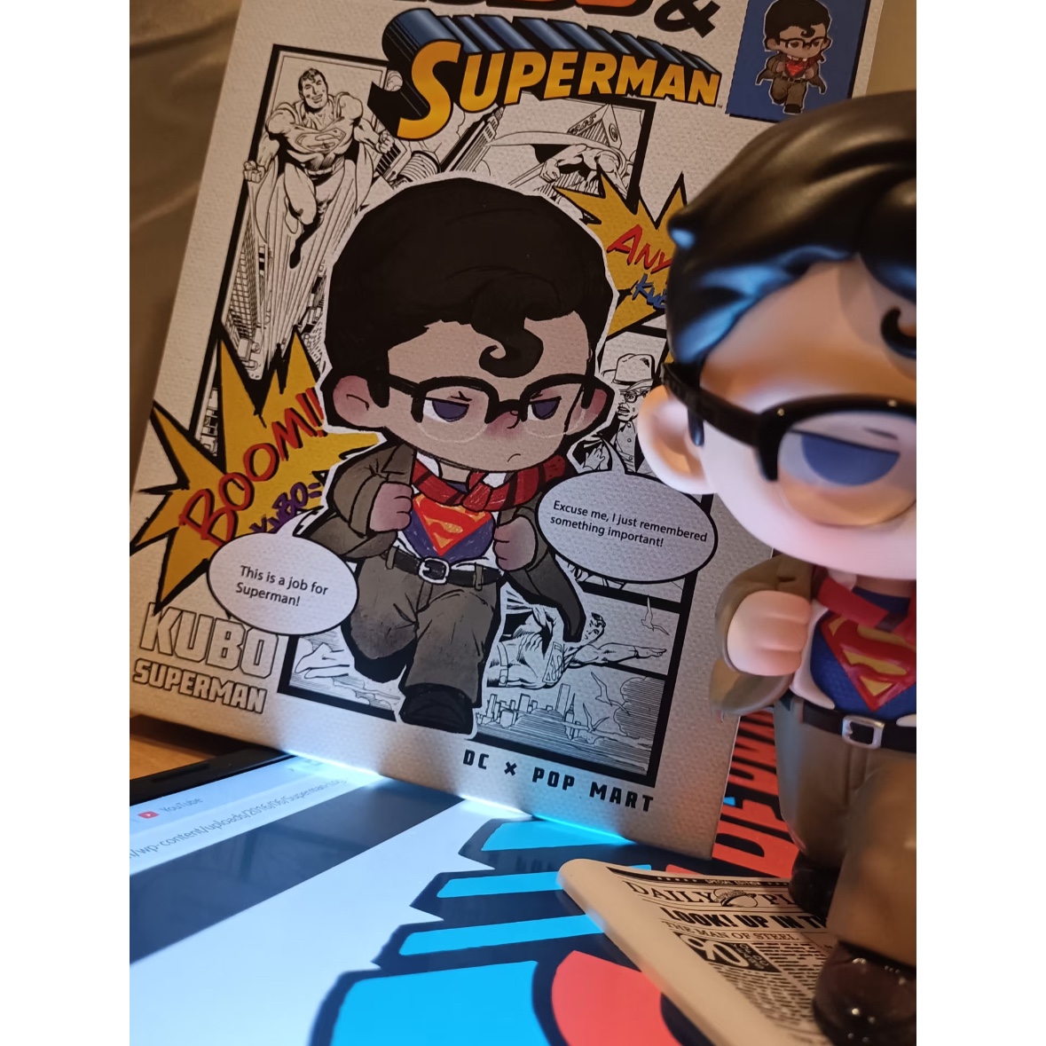 Pop Mart Superman Kubo Figurine 착용 스타일