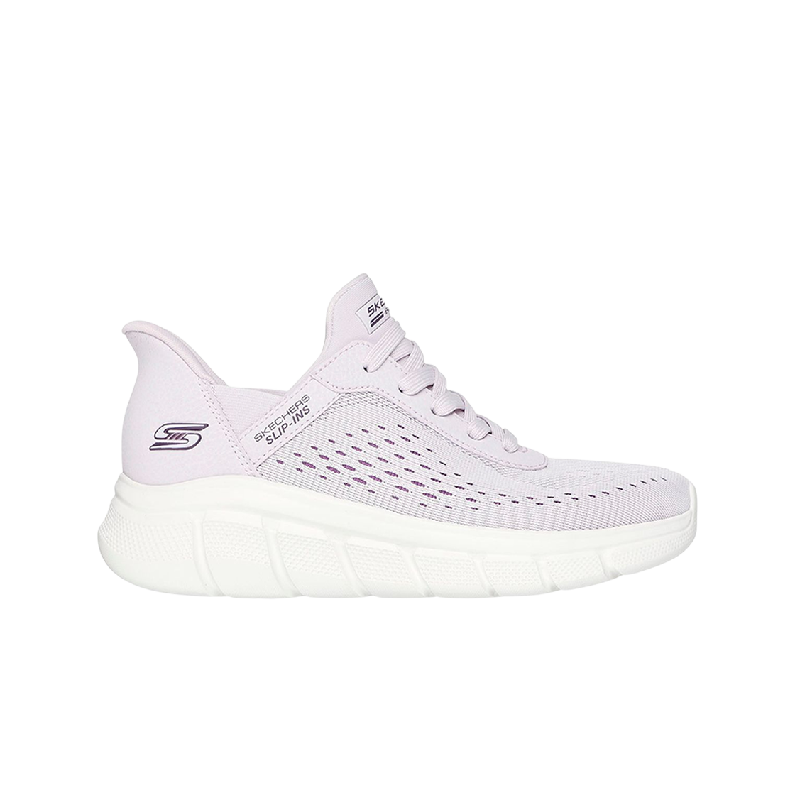 (W) 스케쳐스 밥스 비 플렉스 슬립 인스 라일락((W) Skechers Bobs B Flex Slip Ins Lilac)