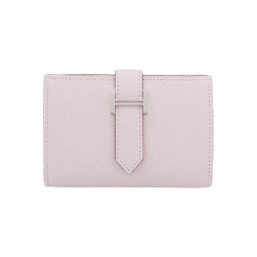 ITHNS3UGQJ4C Hermes Bearn Card Holder Mauve Pale Silver