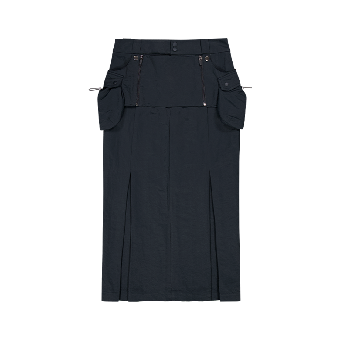 고다신 레이어드 맥시 카고 스커트 다크 네이비(GODASHIN Layered Maxi Cargo Skirt Dark Navy)