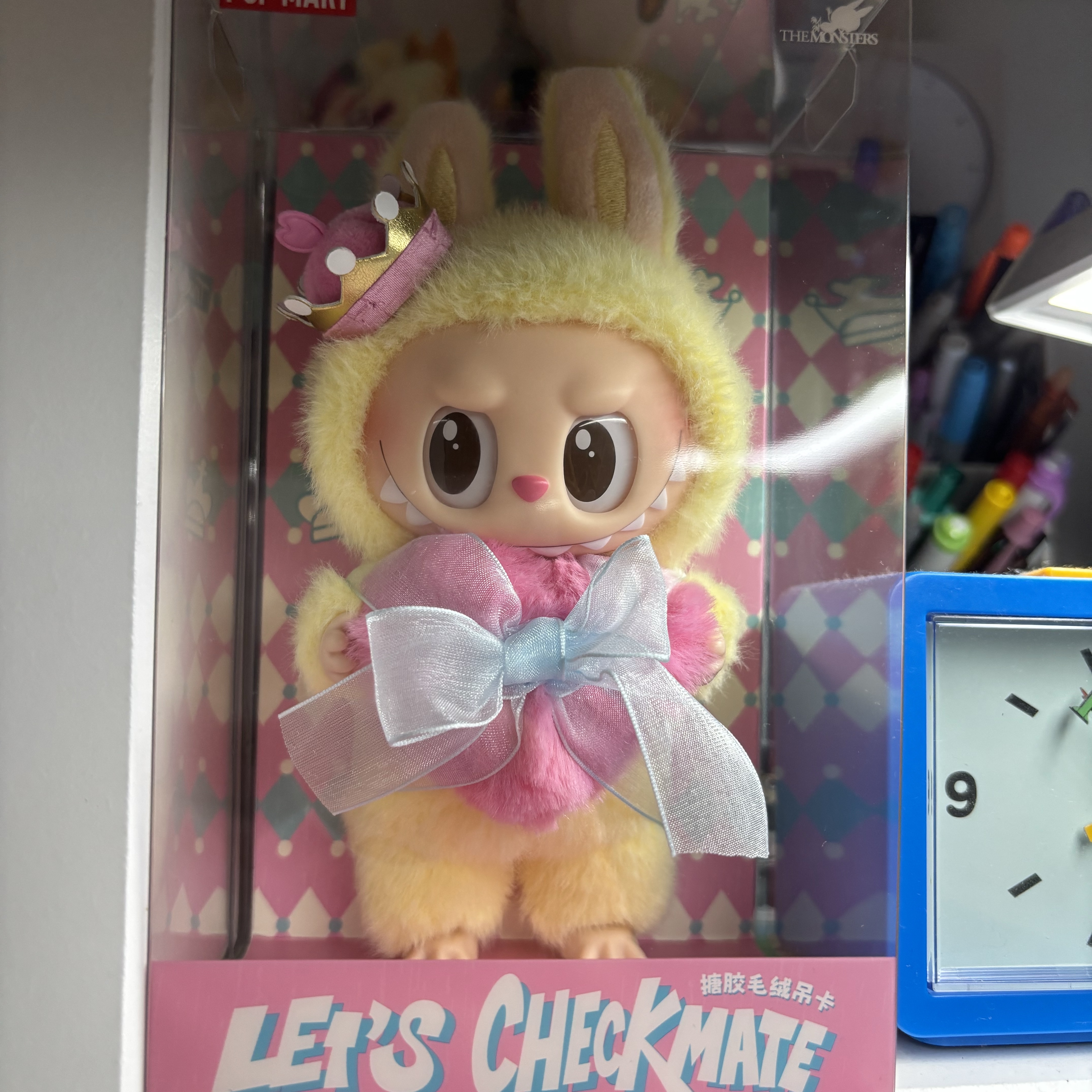 Pop Mart Labubu The Monsters Highlight Series Sealed Case (1 Blind Box), Pop Mart The Monsters Checkmate Series Plush Keyring 착용 스타일 - 2