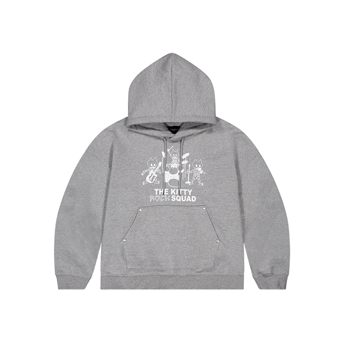 고다신 키티 락 스쿼드 후디 그레이(GODASHIN Kitty Rock Squad Hoodie Gray)