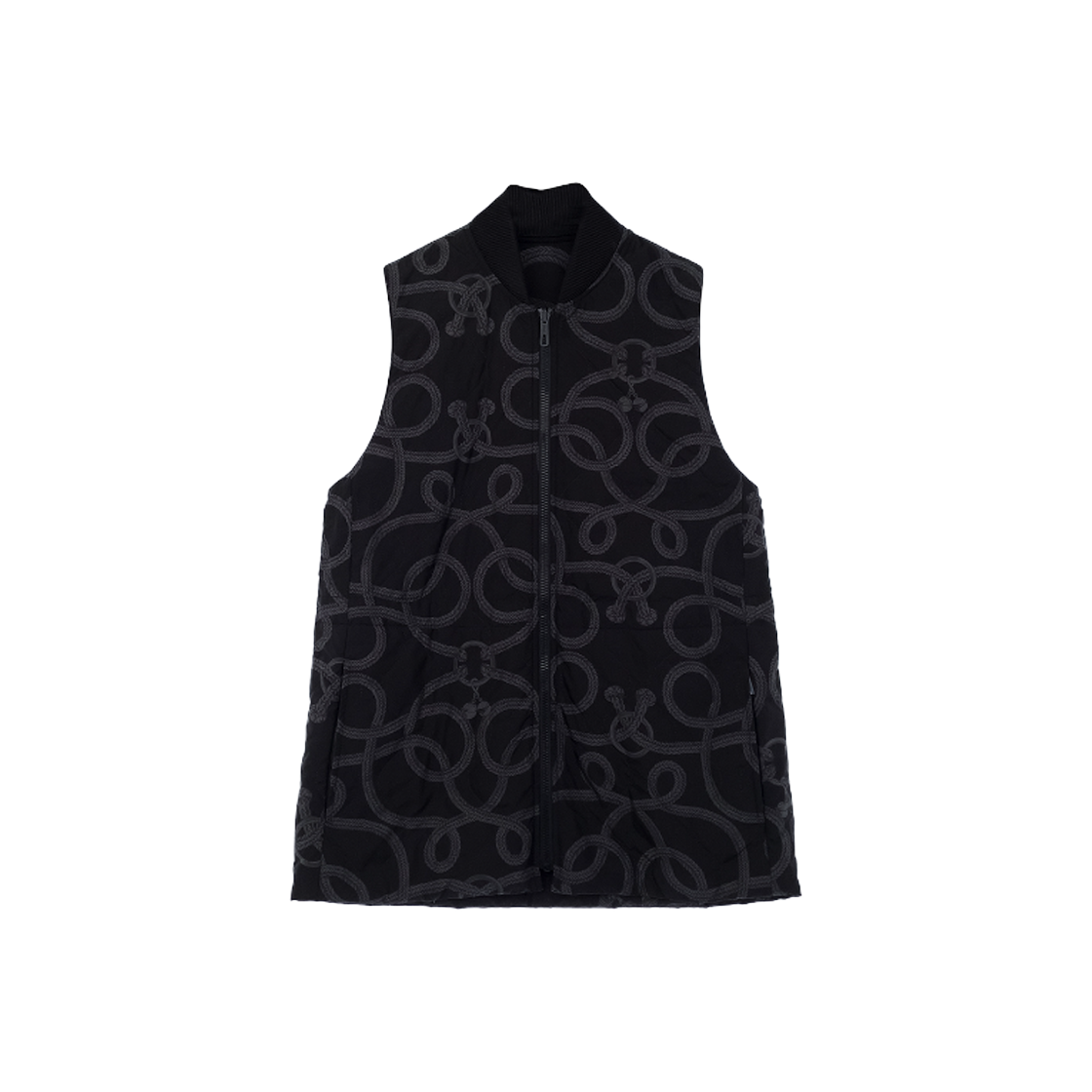 ITEAIOS6T4JB Hermes Palaepreux Remix Reversible Long Vest Size 38 Gris Charbon - 대표 이미지 #1