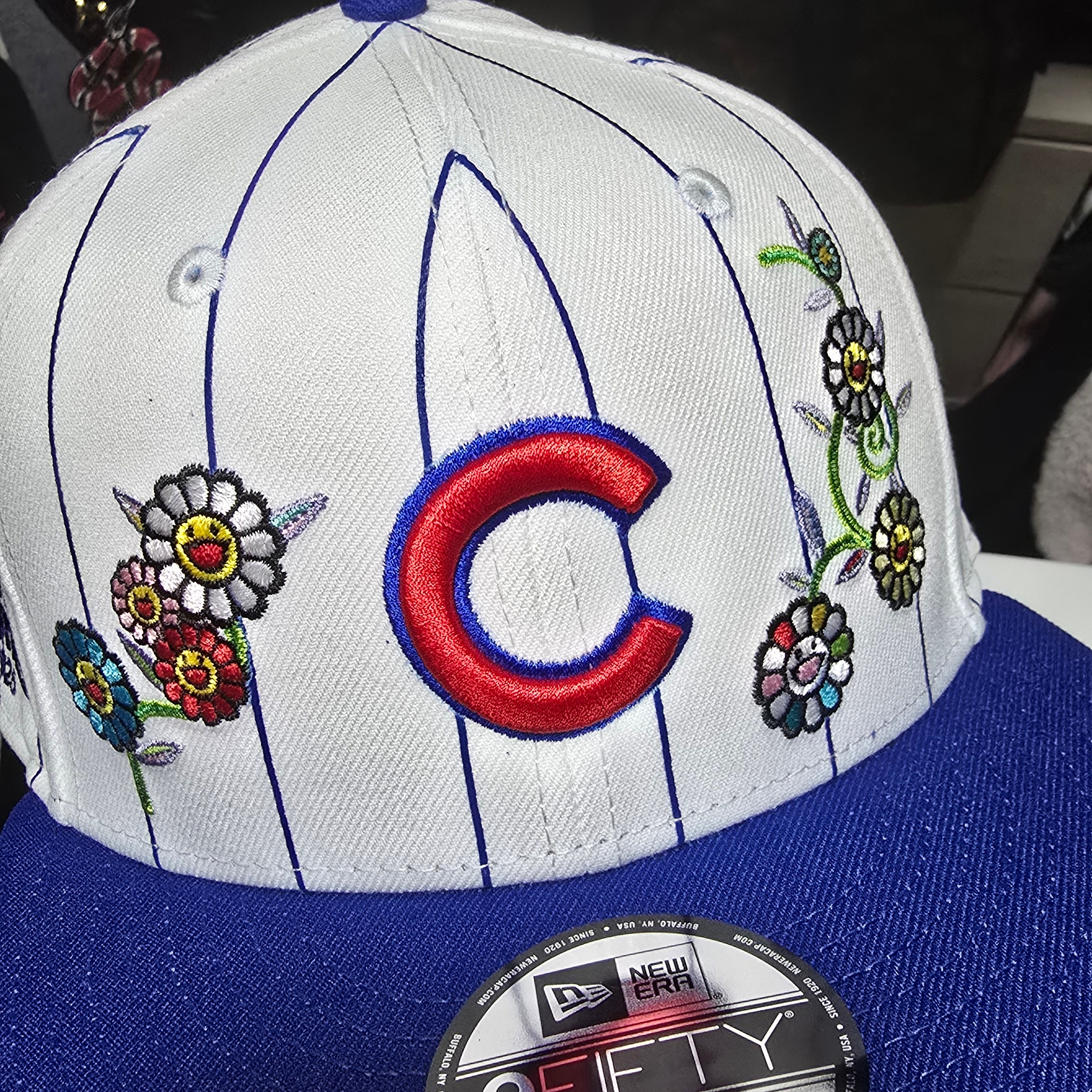 New Era x Murakami Takashi x MLB World Tour Tokyo Series 2025 9Fifty Cubs Snapback Hat White - Complex Exclusive 착용 스타일