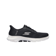 (W) Skechers Go Walk 7 Slip Ins Black Rose Gold