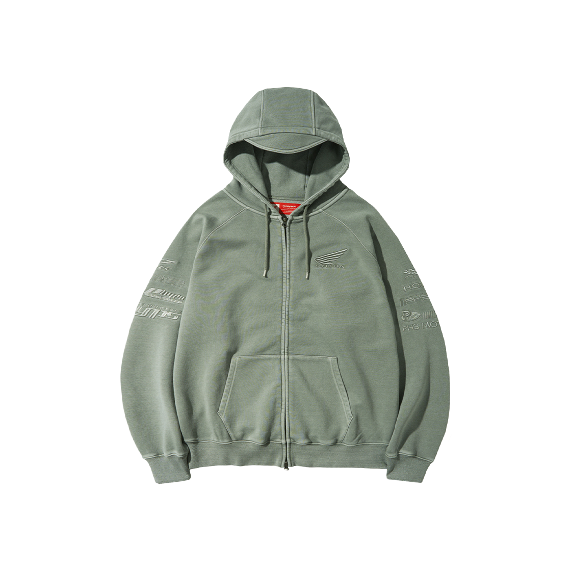 HFZ1HZ301AKH Honda Racing Hoodie Cap Zip-up_Khaki