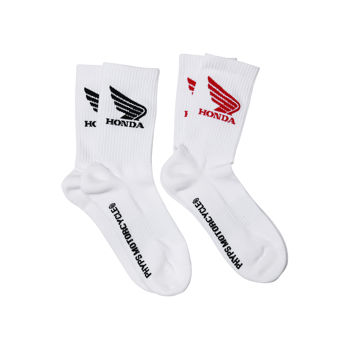 HFX9SC301ABK Honda 2PACK Honda Jacquard Sports Socks Red/Black