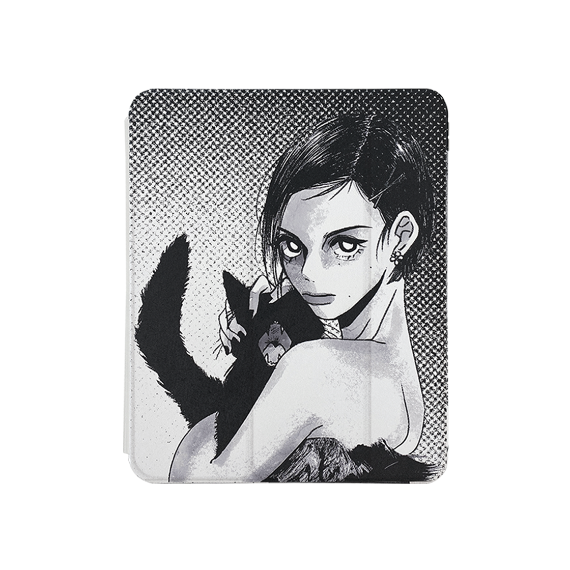 고다신 걸 앤 캣 아이패드 케이스(GODASHIN Girl And Cat Ipad Case)