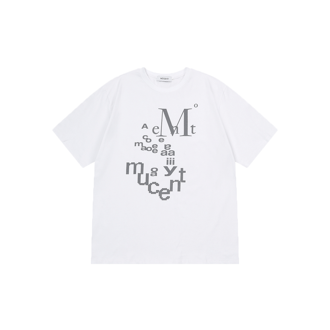 무센트 뫼비우스 레터링 반팔 티 남녀공용 화이트(MUCENT Mobius Lettering Half T Unisex White) - 3