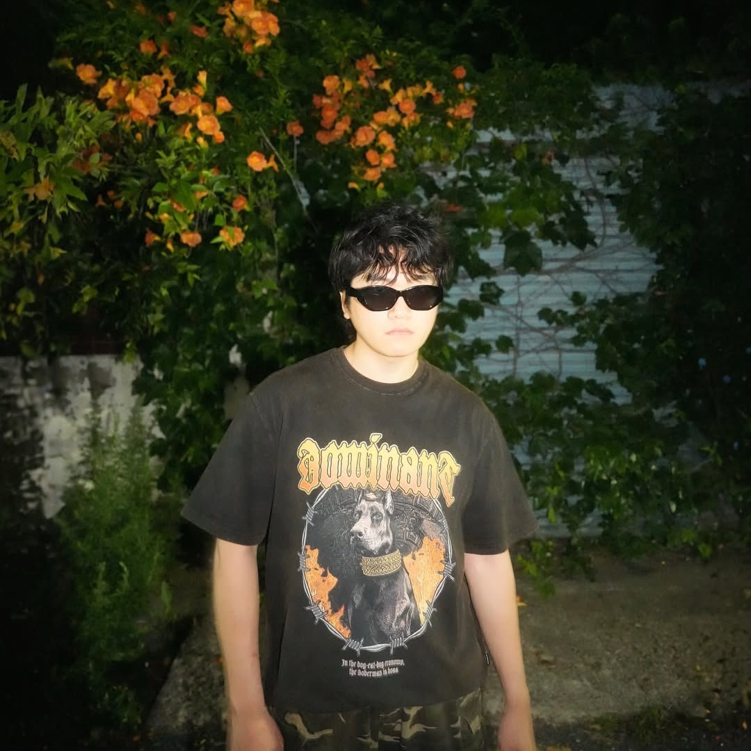 Dominant 2Way Zip-Off Camo Pants, Dominant Doberman Washing T-Shirts 착용 스타일 - 3