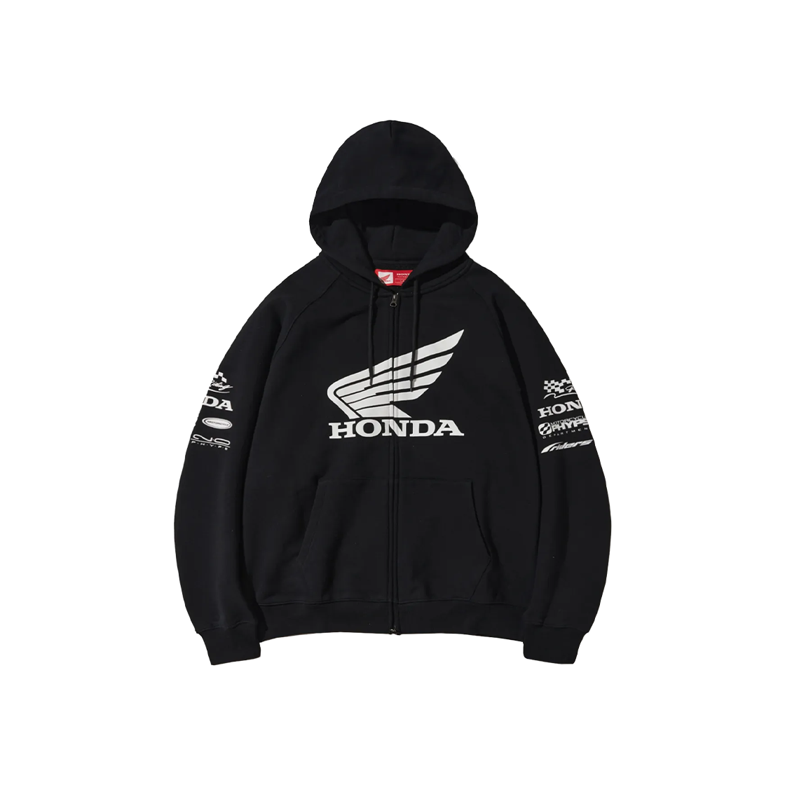 HFS1HZ305ABK Honda Racing Logo Hoodie Zip-up_Black