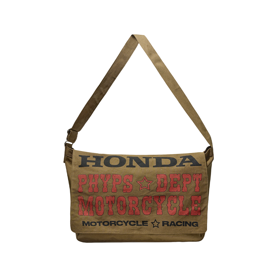 HFX2BG301AKH Honda Typography Duffel Canvas bag_Khaki