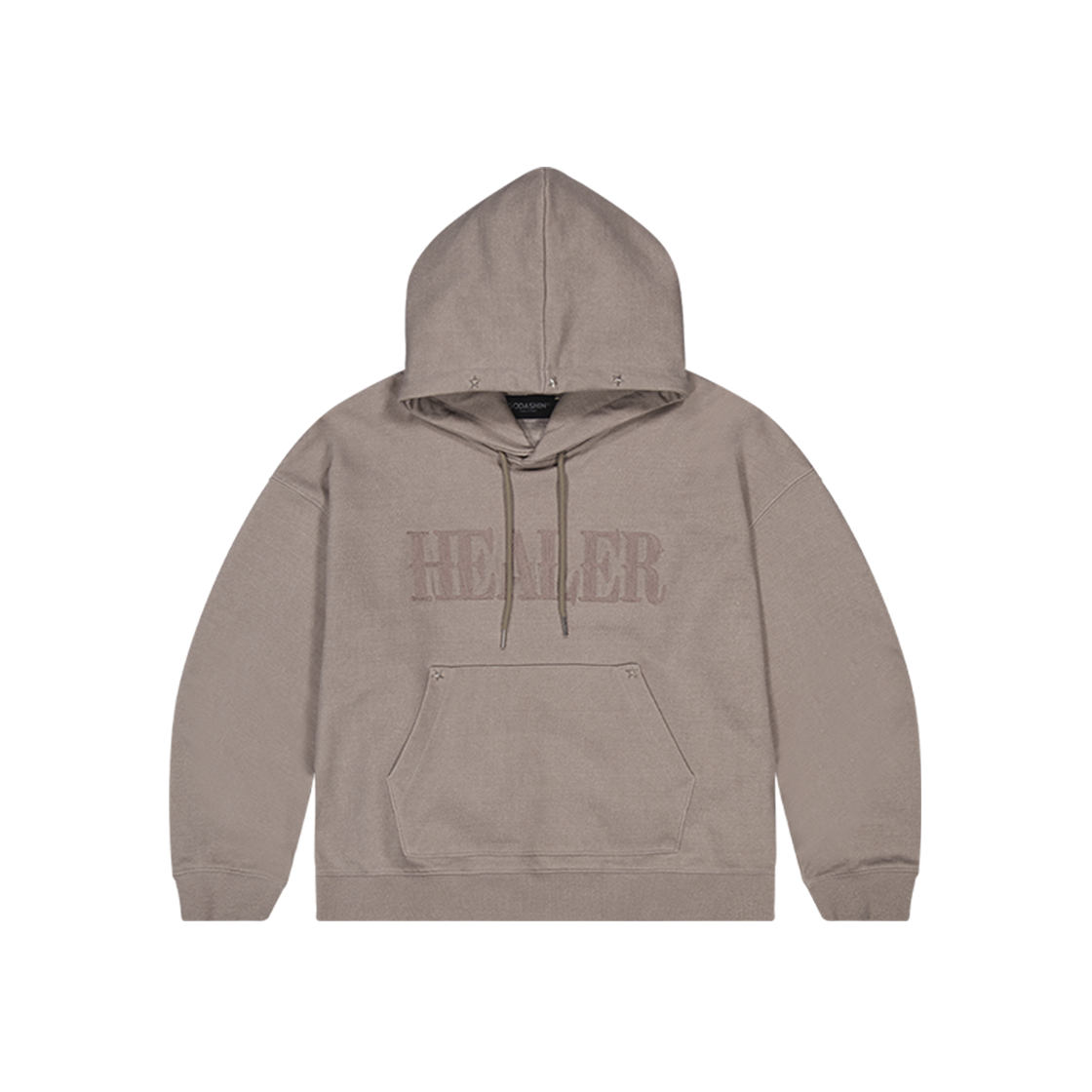 GDS51RUHD03BE0M GODASHIN Healer Pigment Dyeing Hoodie Dark Beige