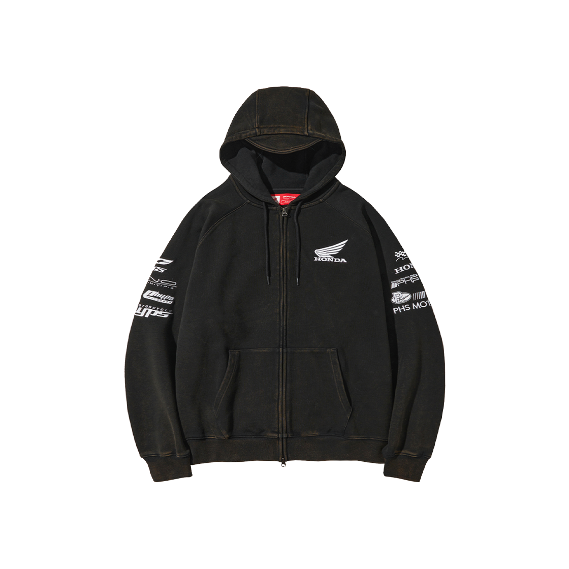 HFZ1HZ301ABK Honda Racing Hoodie Cap Zip-up_Black