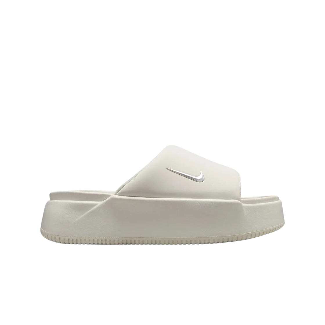 (W) 나이키 캄 엘리베이션 슬라이드 세일 메탈릭 실버((W) Nike Calm Elevation Slide Sail Metallic Silver)