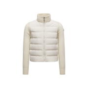 (Kids) Moncler Padded Wool Zip-Up Cardigan White - 25FW