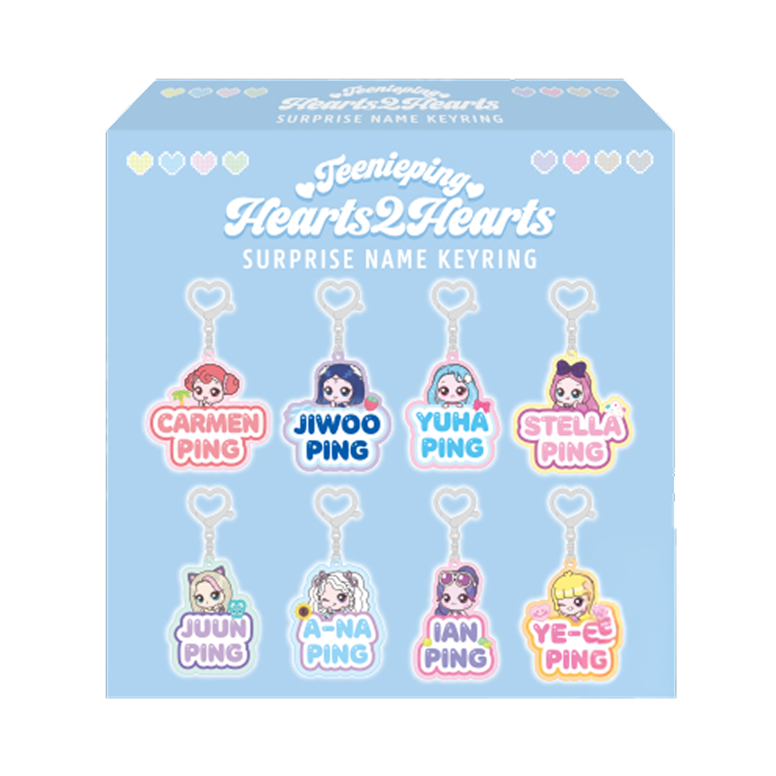 캐치! 티니핑 x 하츠투하츠 서프라이즈 네임 키링 미개봉 랜덤박스 (1개입)(Catch! Teenieping x Hearts2hearts Surprise Name Keyring Sealed Case (1 Blind Box)) - 1