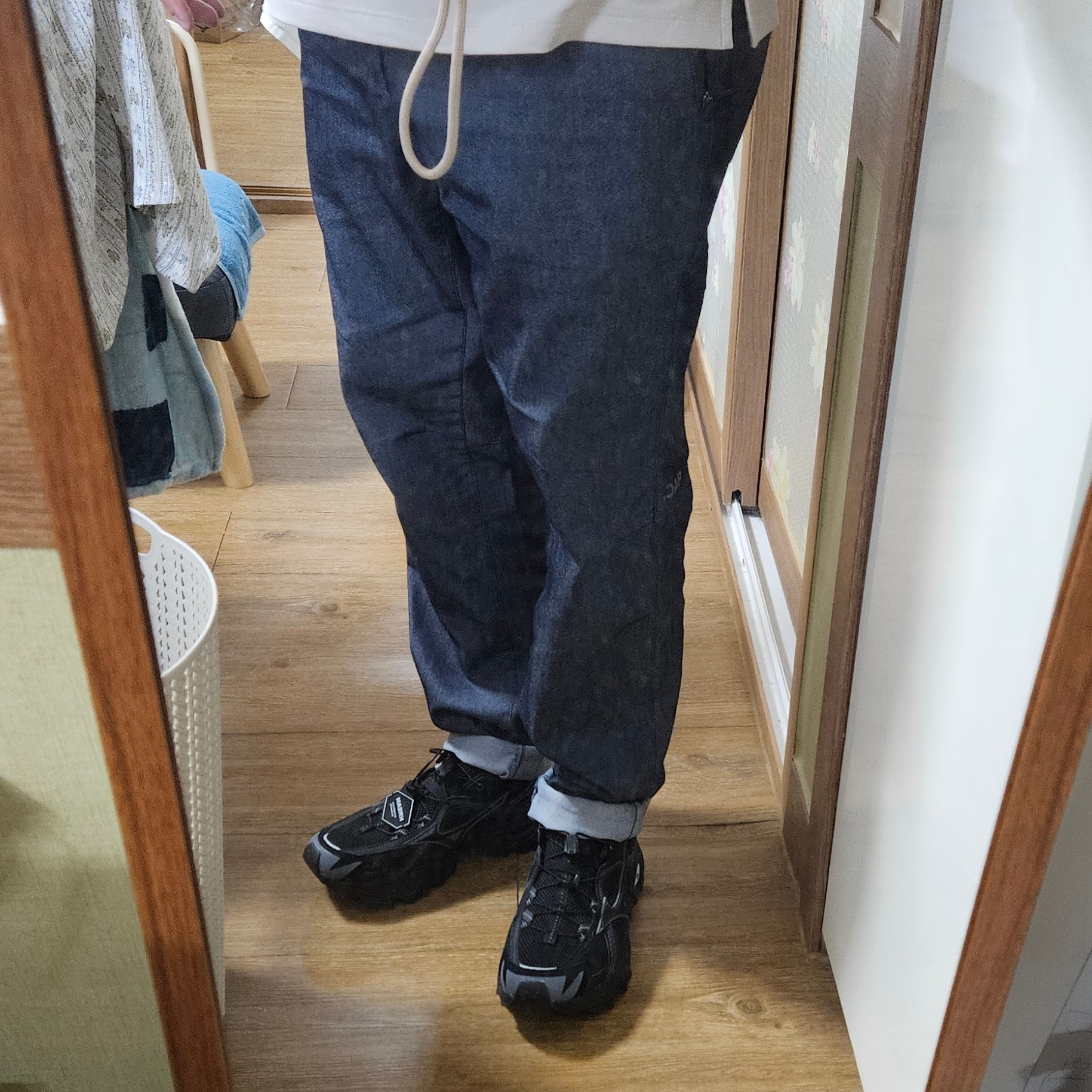 Mizuno Racer Trail SE Black 착용 스타일