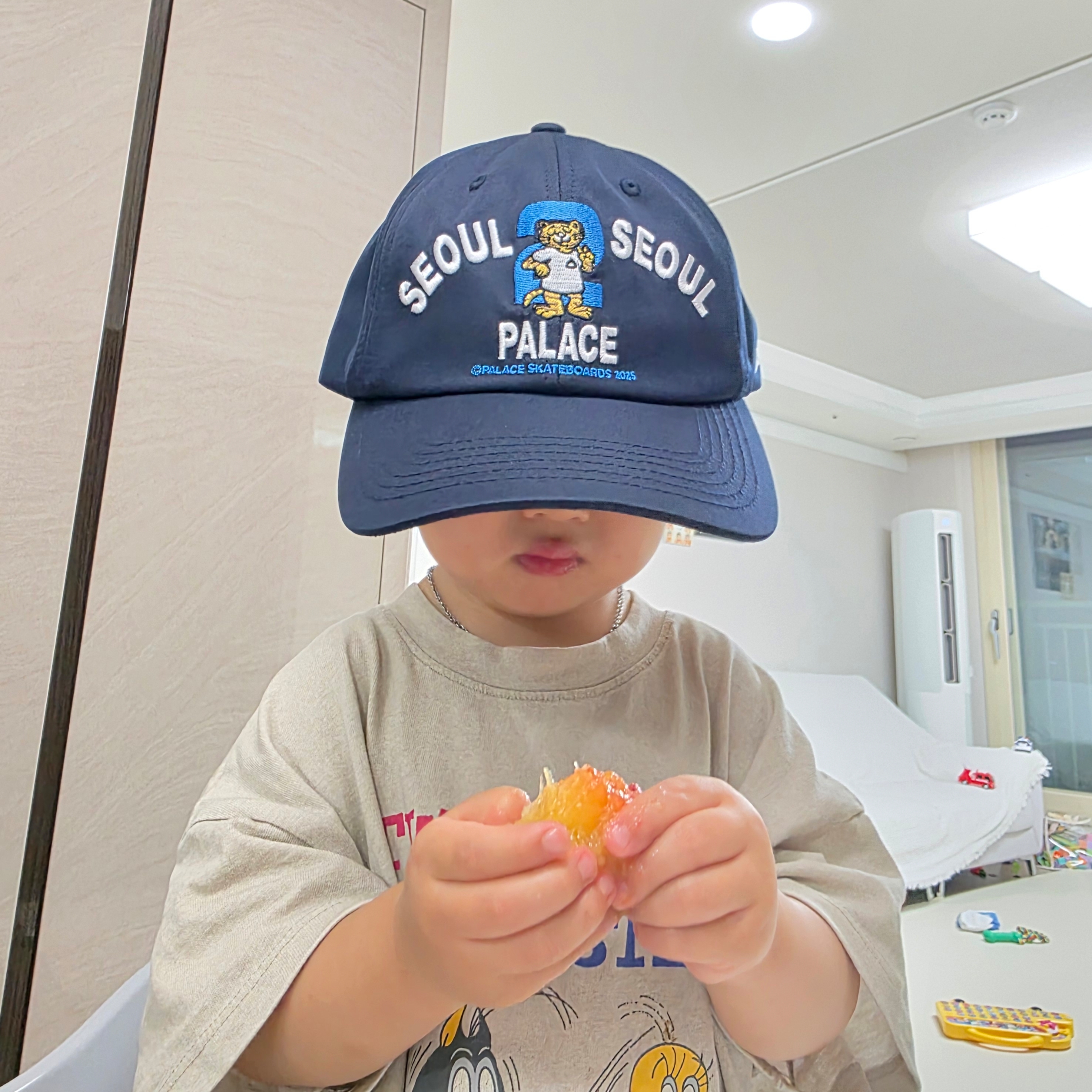 Palace Seoul 2 Seoul 6-Panel Cap Navy - 25SS 착용 스타일