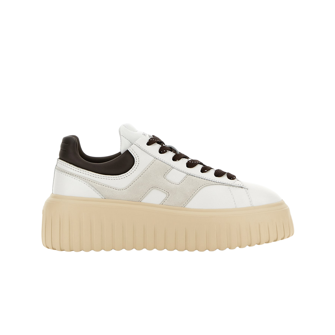(W) 호간 H-스트라이프 스니커즈 화이트 그레이((W) Hogan H-Stripes Sneakers White Grey)