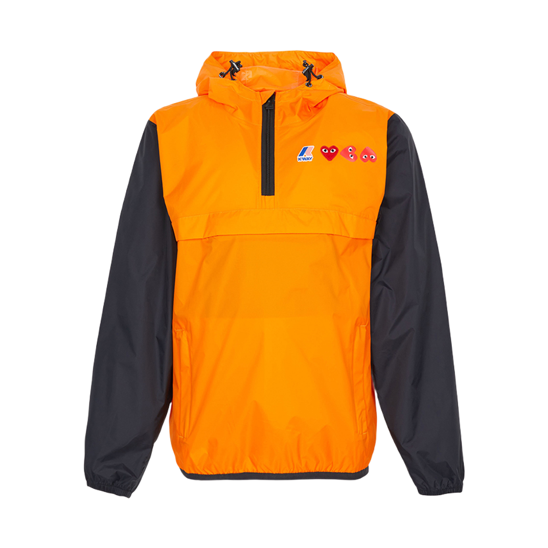 AZ-J506-051-1 Play Comme des Garcons x K-Way Hood Rain Jacket Orange