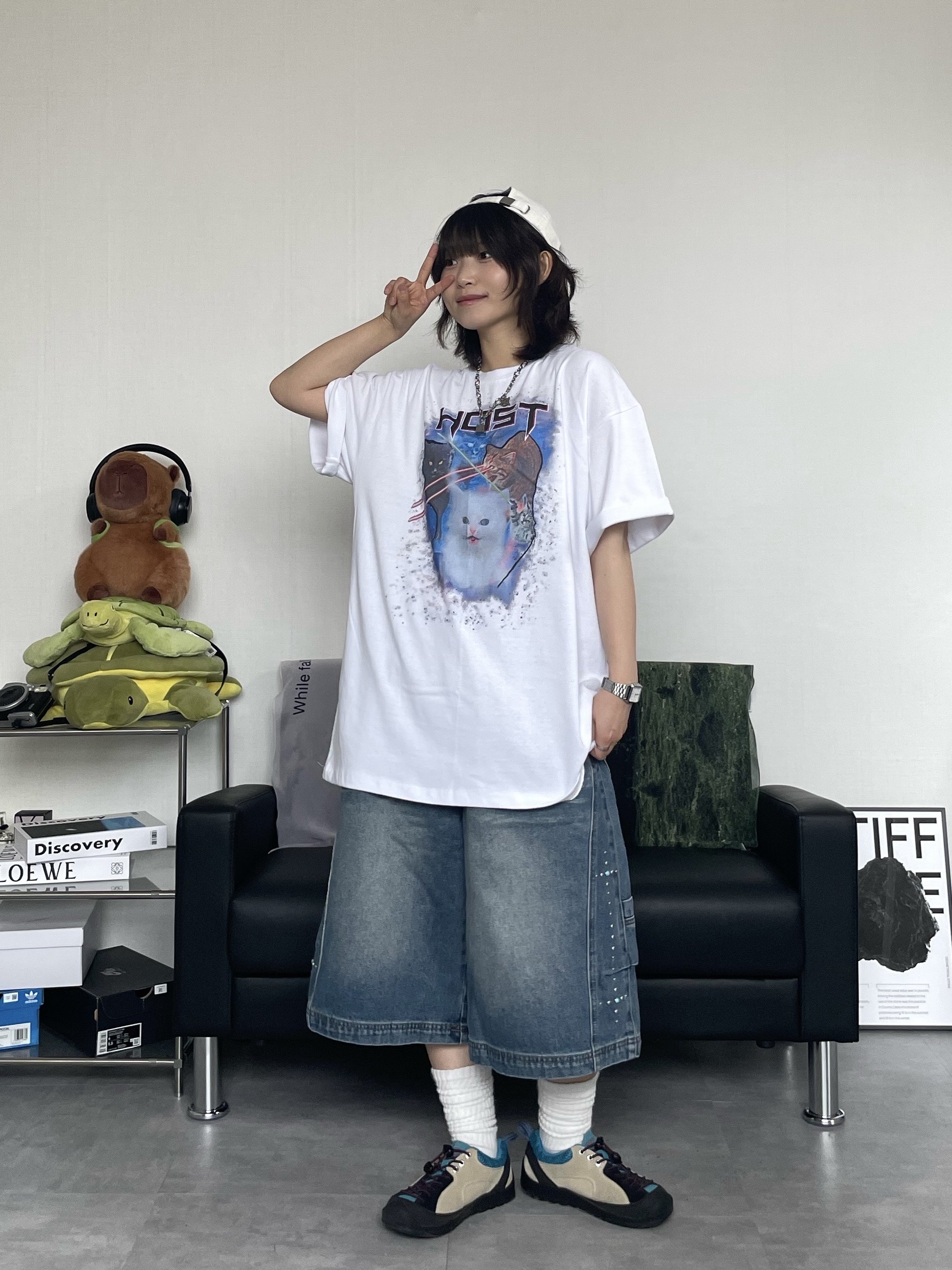 (W) Keen Jasper Rocks SP Sneakers Beige, (W) Nike Air Force 1 '07 Low Triple Black 착용 스타일 - 3