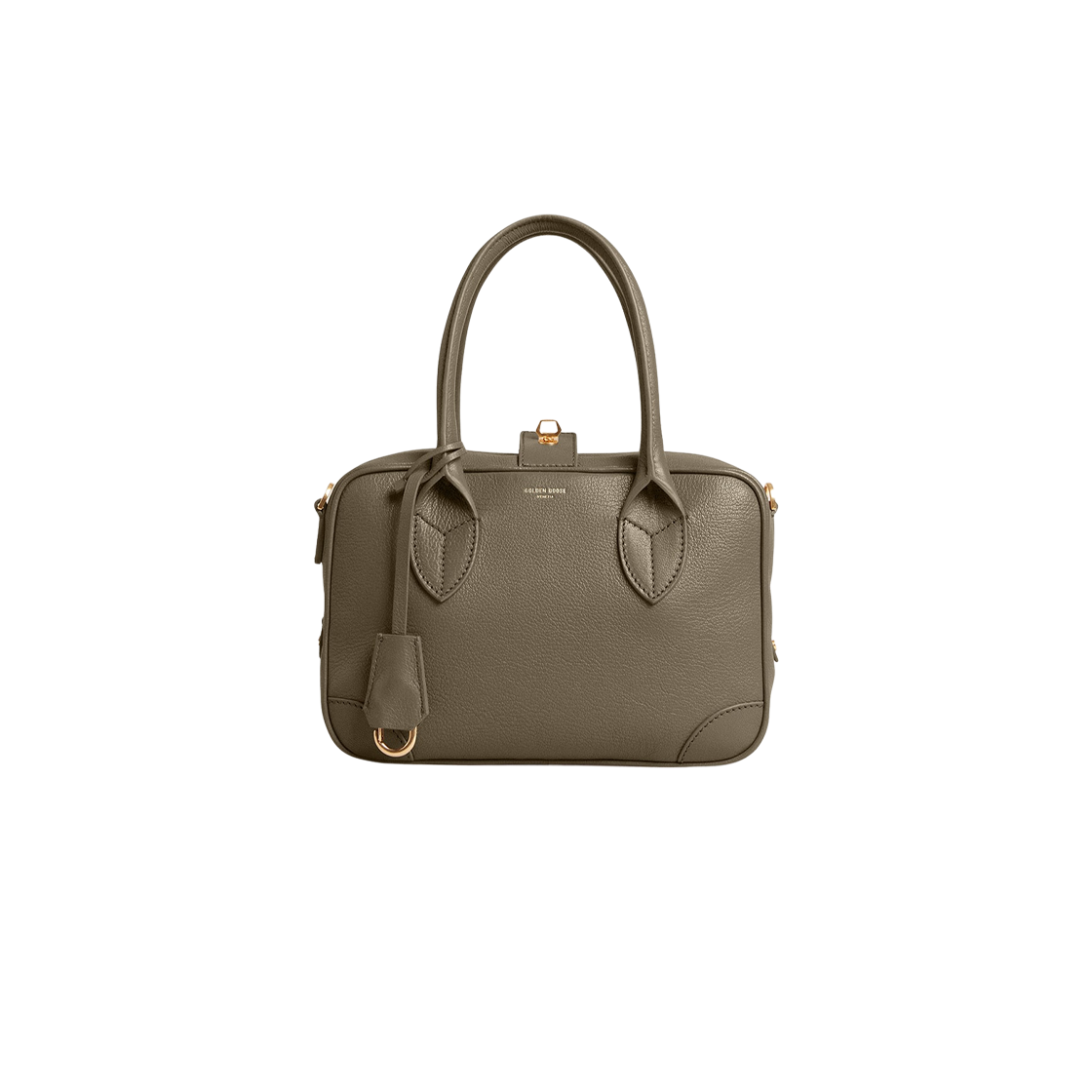 GWA00470-A000602-35668 Golden Goose Gold Detail Sheepskin Leather Vita Bag Sage Green