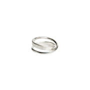 Werkstatt:Munchen Ring Flat Crossed Sterling Silver - 24SS