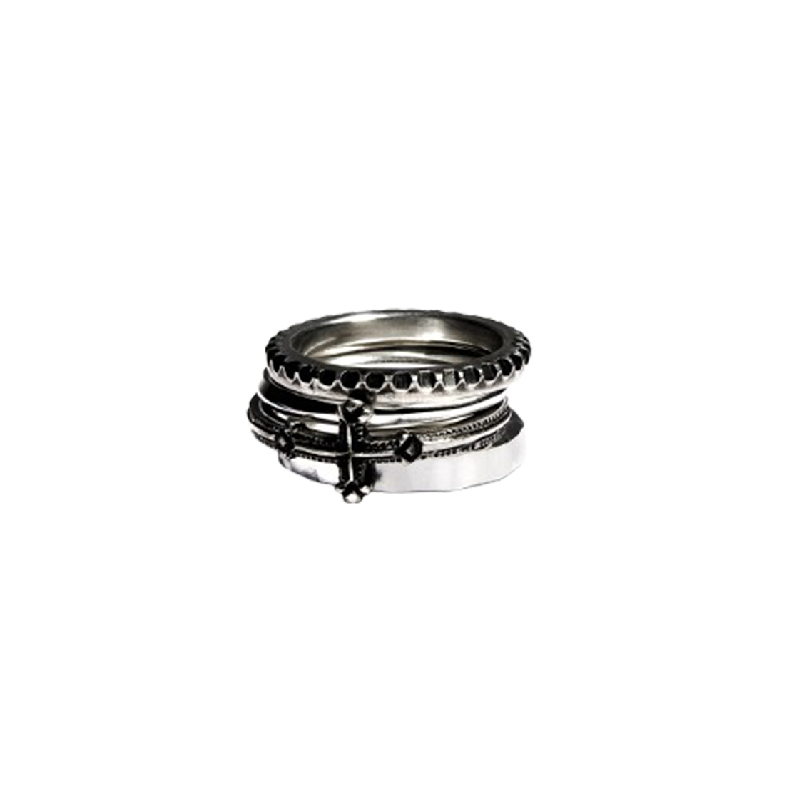 베르크슈타트 뮌헨 4 링 콤비네이션 크로스 스털링 실버 - 24SS(Werkstatt:Munchen 4 Ring Combination Cross Sterling Silver - 24SS) - 1