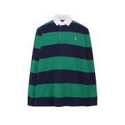 Polo Ralph Lauren Classic Fit Stripe Jersey Rugby Shirt Navy