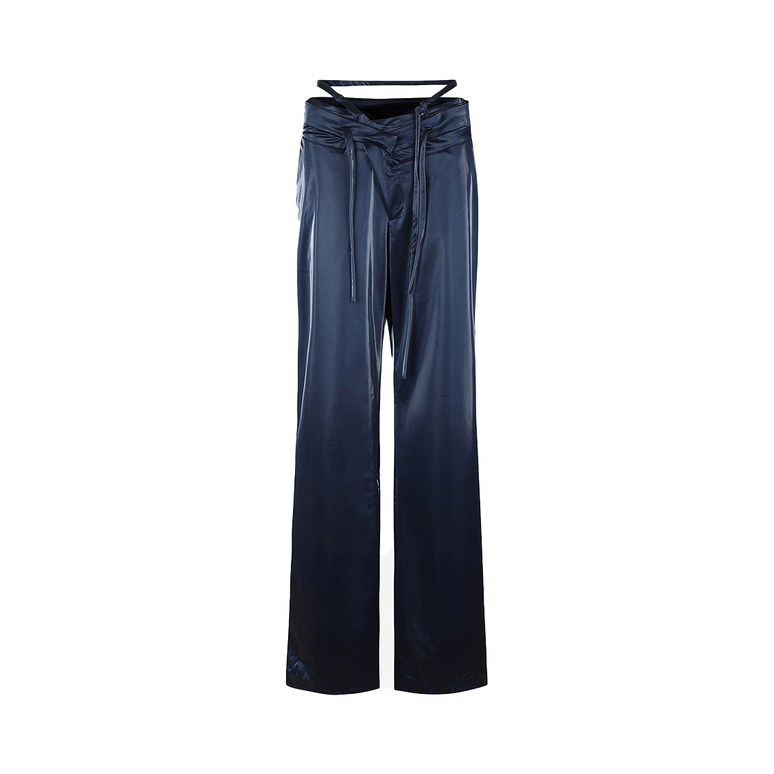 오토링거 우먼 우븐 더블 웨이스트밴드 수트 트라우저 블루(Ottolinger Women Woven Double Waistband Suit Trousers Blue)