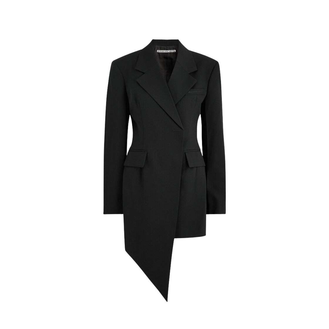 (W) 알렉산더 왕 어시메트릭 블레이저 드레스 블랙((W) Alexander Wang Asymmetric Blazer Dress Black)