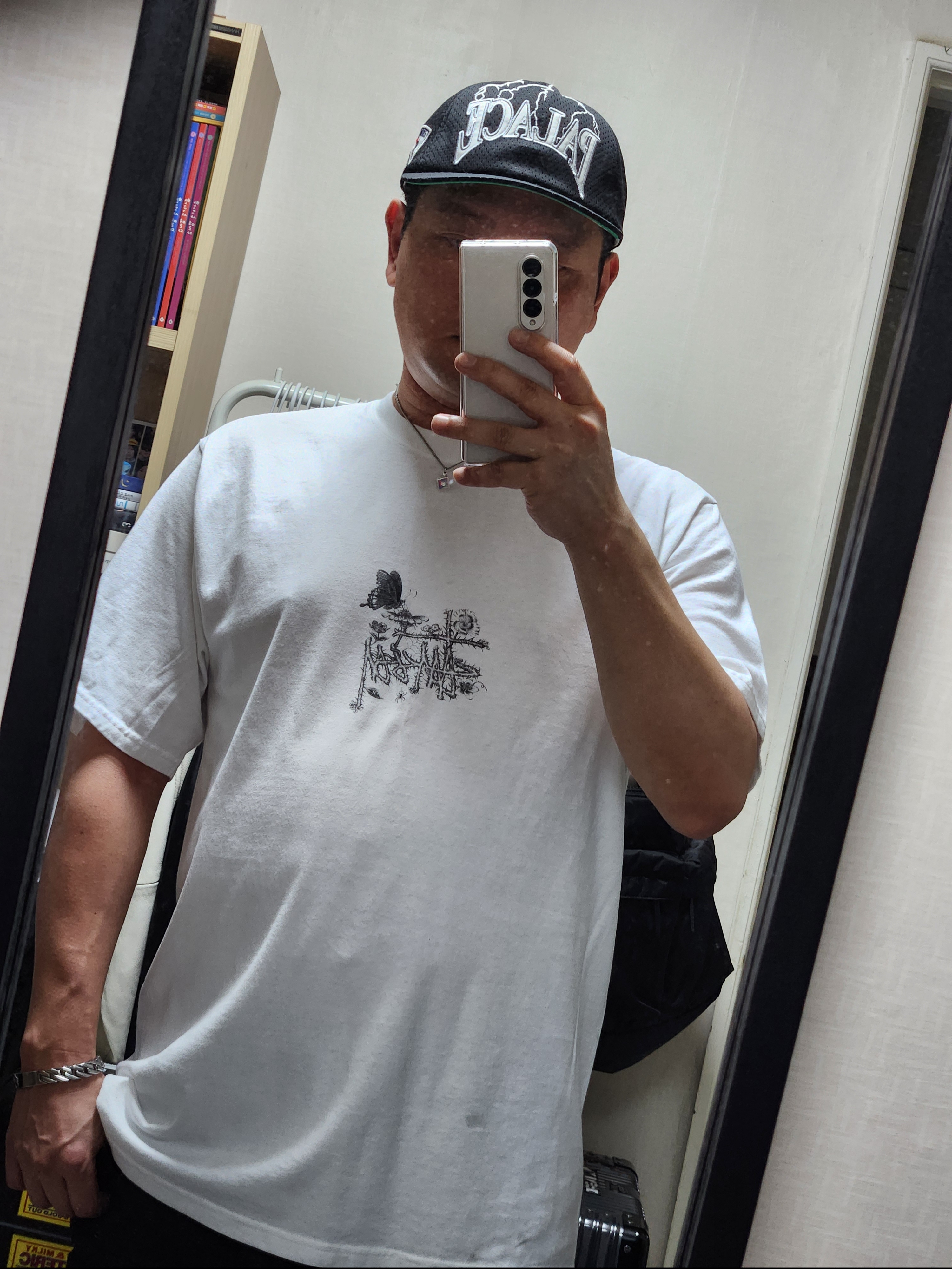 Palace Hesh Strapback Black - 23SS, Nonenon Dice Necklace 착용 스타일 - 1