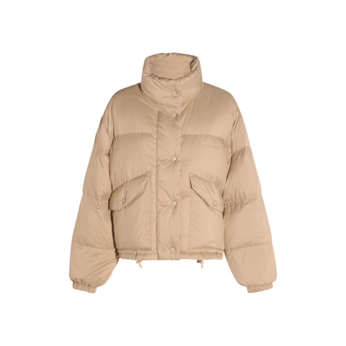 ML1111-158A-F0036 (W) Miu Miu Technical Ponge Down Jacket Sand Beige