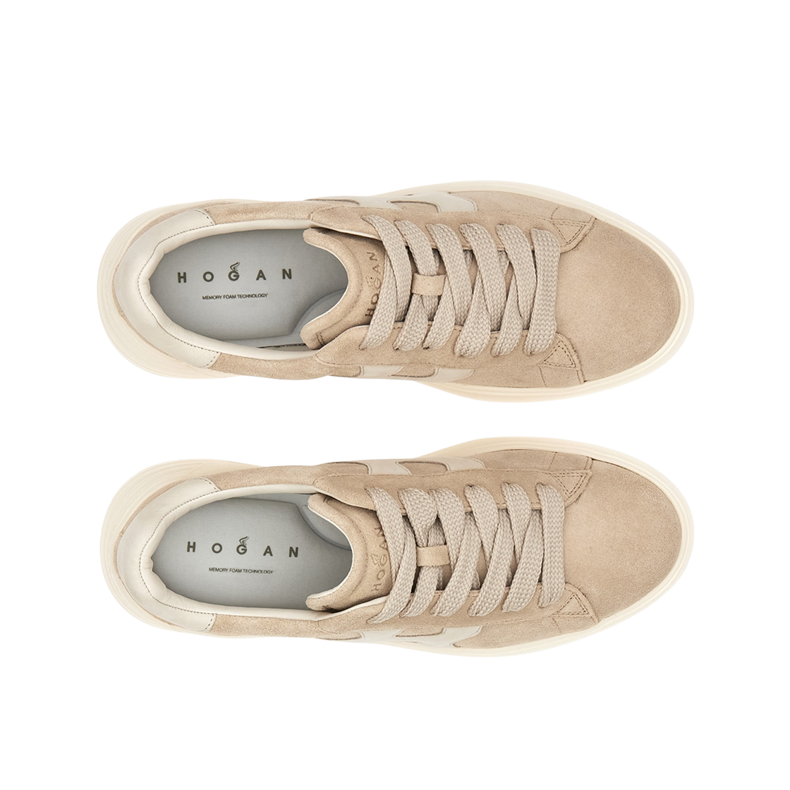 (W) 호간 레벨 스니커즈 베이지((W) Hogan Rebel Sneakers Beige) - 2