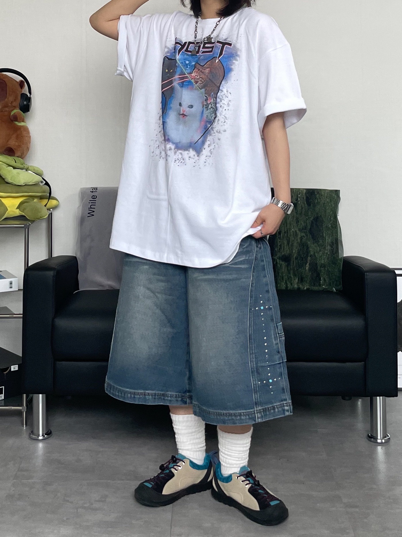 (W) Keen Jasper Rocks SP Sneakers Beige, (W) Nike Air Force 1 '07 Low Triple Black 착용 스타일 - 2