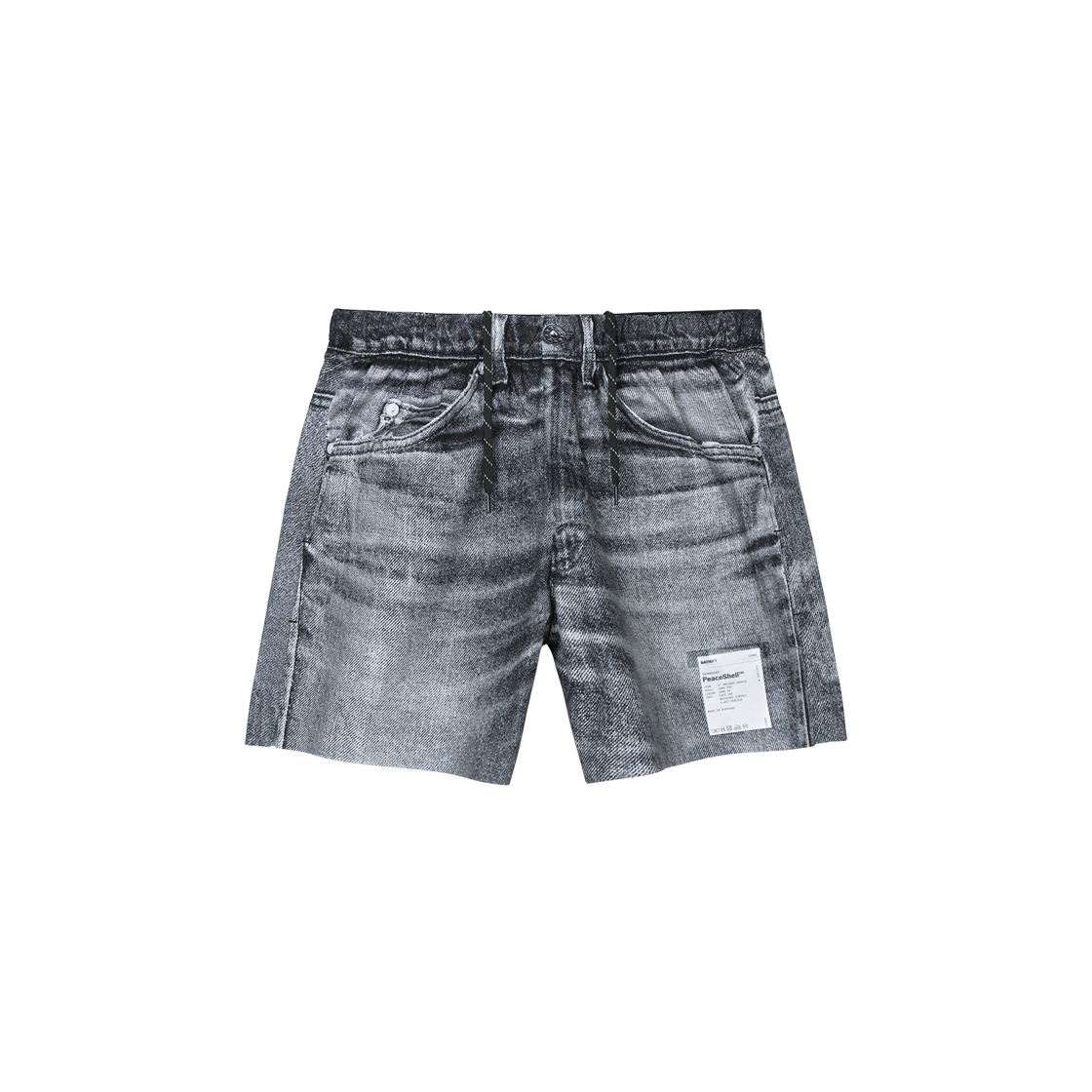 새티스파이 앰비언트워프/피스쉘 5인치 언라인드 쇼츠 블랙 데님(Satisfy Ambientwarp/Peaceshell 5 Inch Unlined Shorts Black Denim)