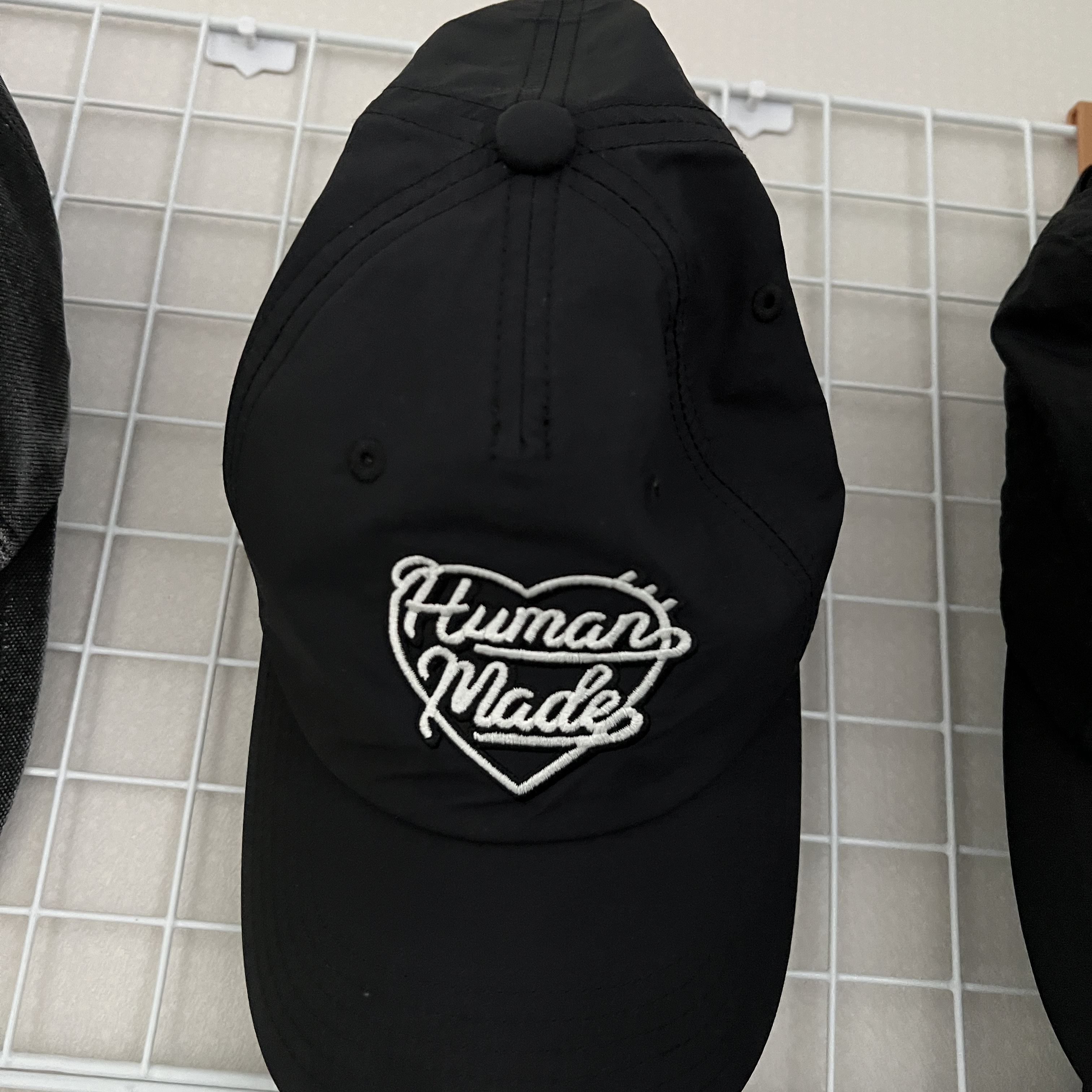 Human Made 5 Panel Nylon Cap Black 착용 스타일