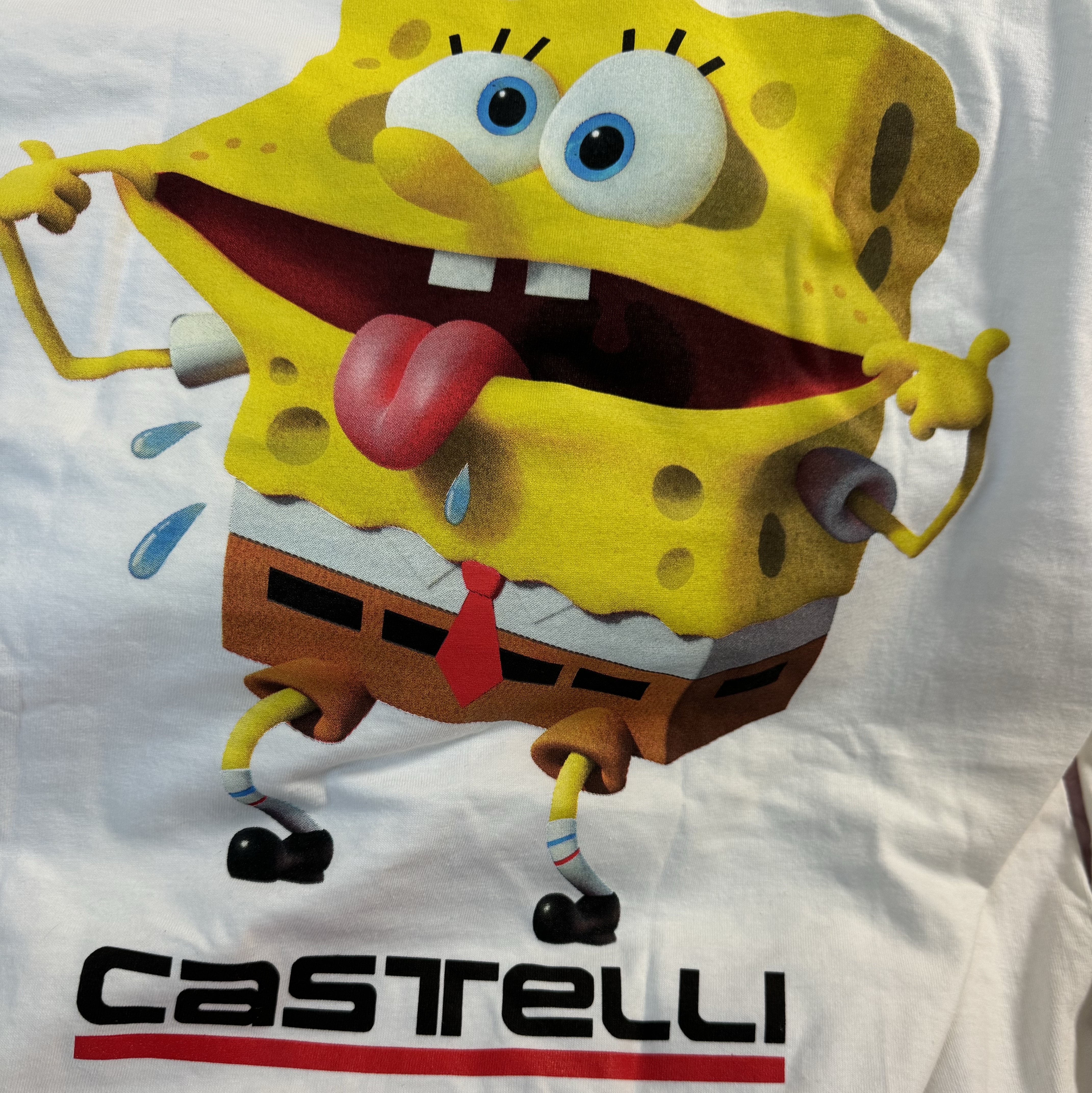 Supreme x SpongeBob SquarePants Castelli Racing L/S T-Shirt White - 25SS 착용 스타일 - 2