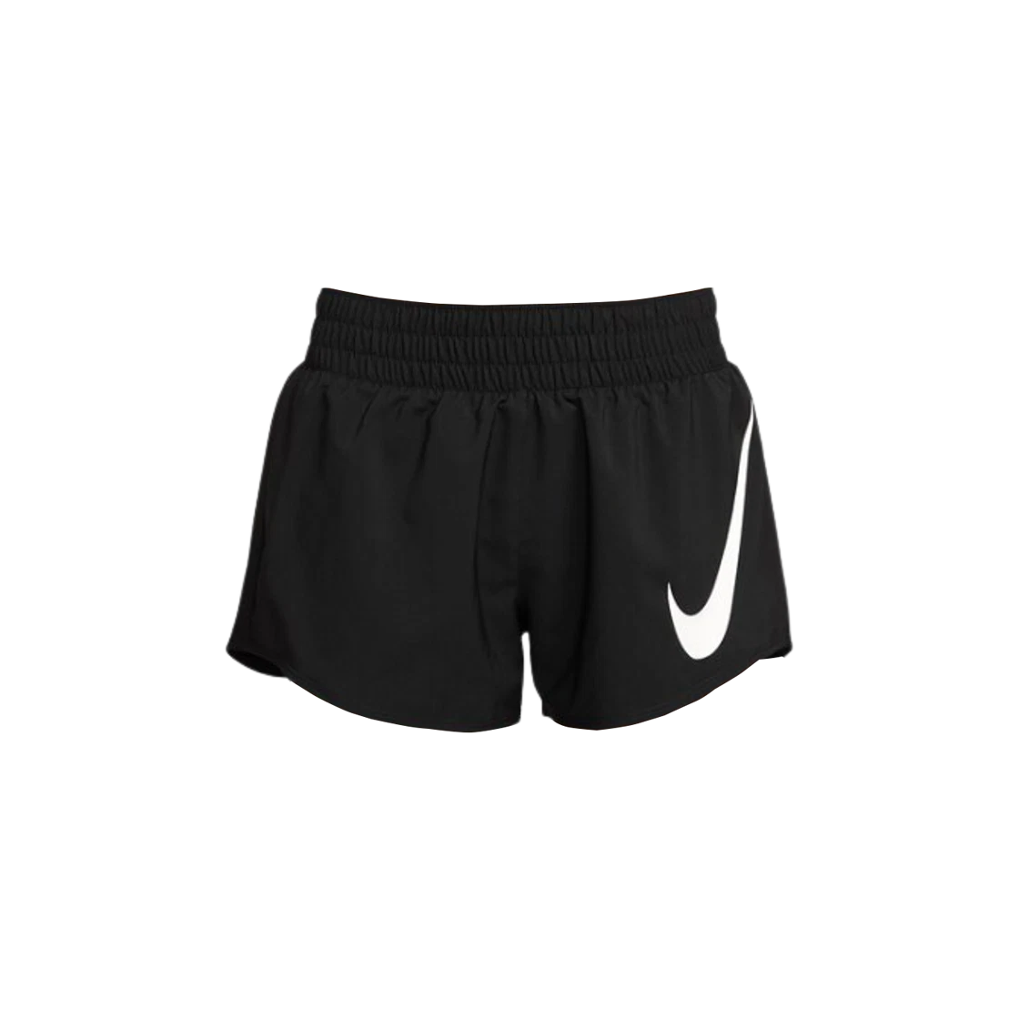 Nike (W) Nike One Swoosh Dri-Fit Mid-Rise Loose 3 Inch Brief-Lined Running Shorts Black White - Asia · S