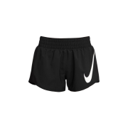 (W) Nike One Swoosh Dri-Fit Mid-Rise Loose 3 Inch Brief-Lined Running Shorts Black White - Asia