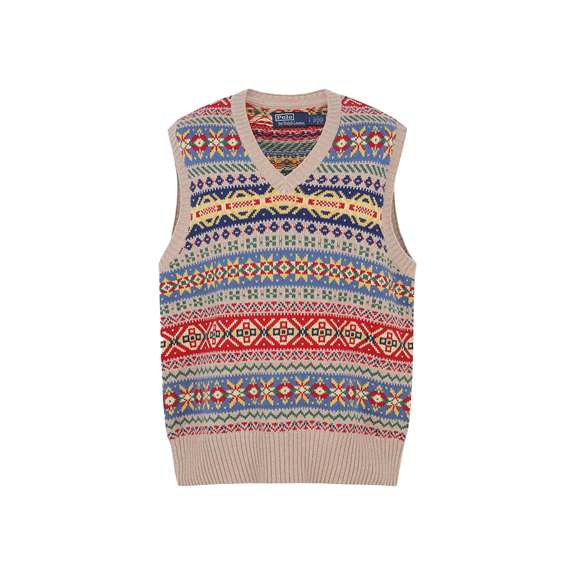 [30%적립] 폴로 랄프 로렌 페어아일 베스트 베이지 카키([30%적립] Polo Ralph Lauren Fair Isle Vest Beige Khaki) - 1