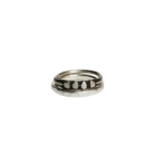 Werkstatt:Munchen Ring Combination Facettes Sterling Silver - 24SS