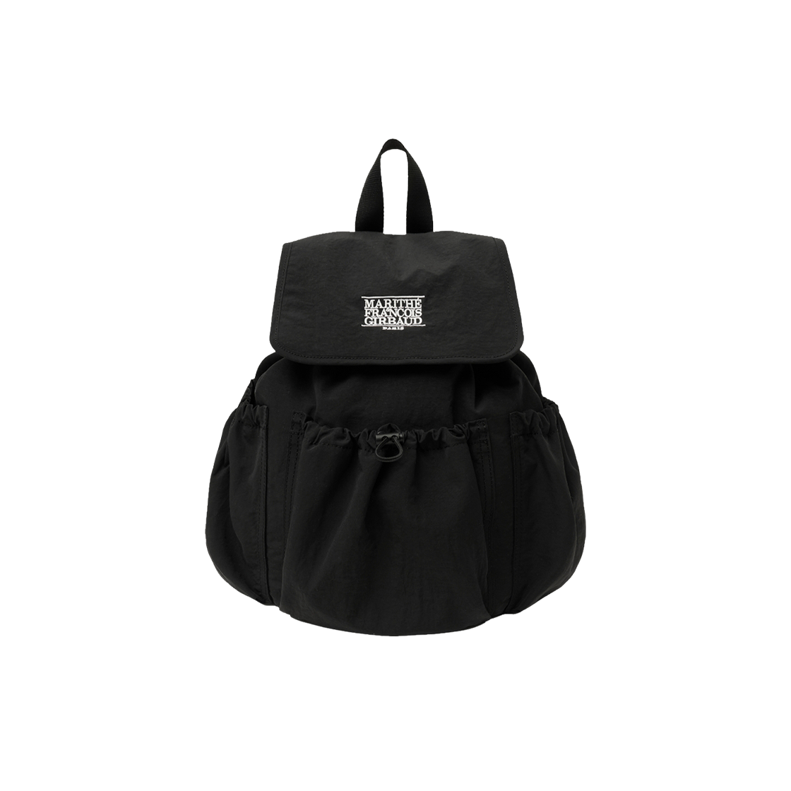 마리떼 프랑소와 저버 클래식 로고 스토퍼 포켓 백팩 블랙(Marithe Francois Girbaud Classic Logo Stopper Pocket Backpack Black)