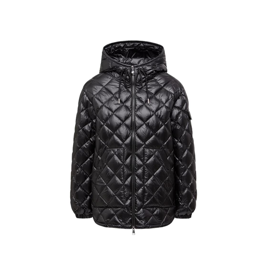K2-093-2F00013-595ZZ-999 (W) Moncler Diamond Quilted Hooded Short Down Jacket Black - 25FW