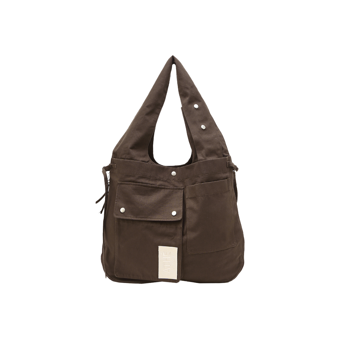 AABA5EG06W2_BR Athe garcon Cotton Multi-Use Vest Bag Brown
